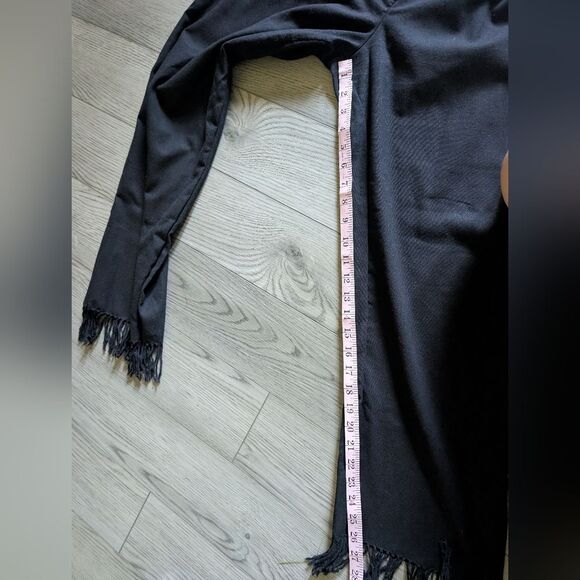 Tach Nicanor Black Linen Fringe Tassel Bohemian Pants Size Large - Picture 5 of 9